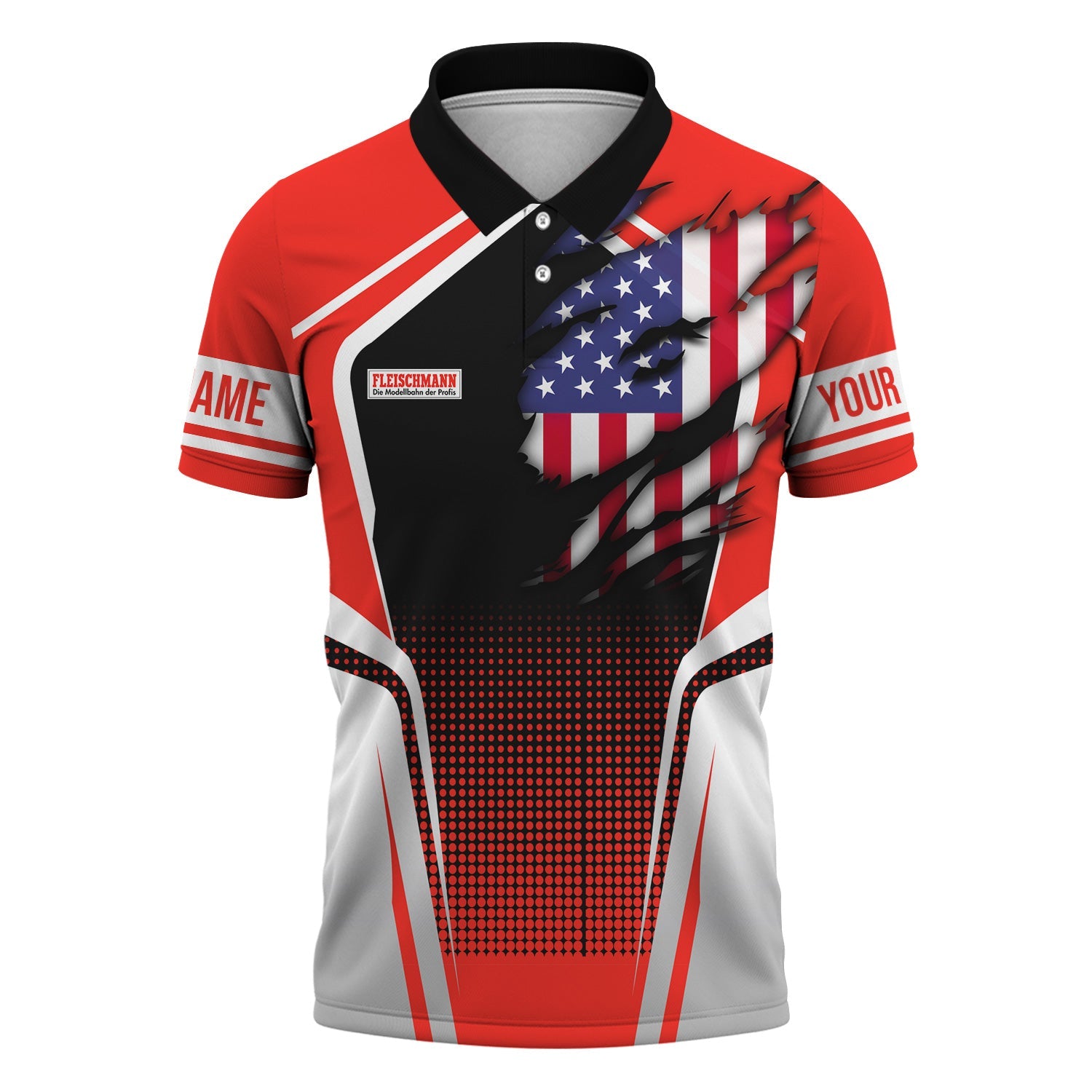 Railspirit Personalized Fleischmann And Western Railroad Polo Shirt American Eagle Vintage Train Shirt