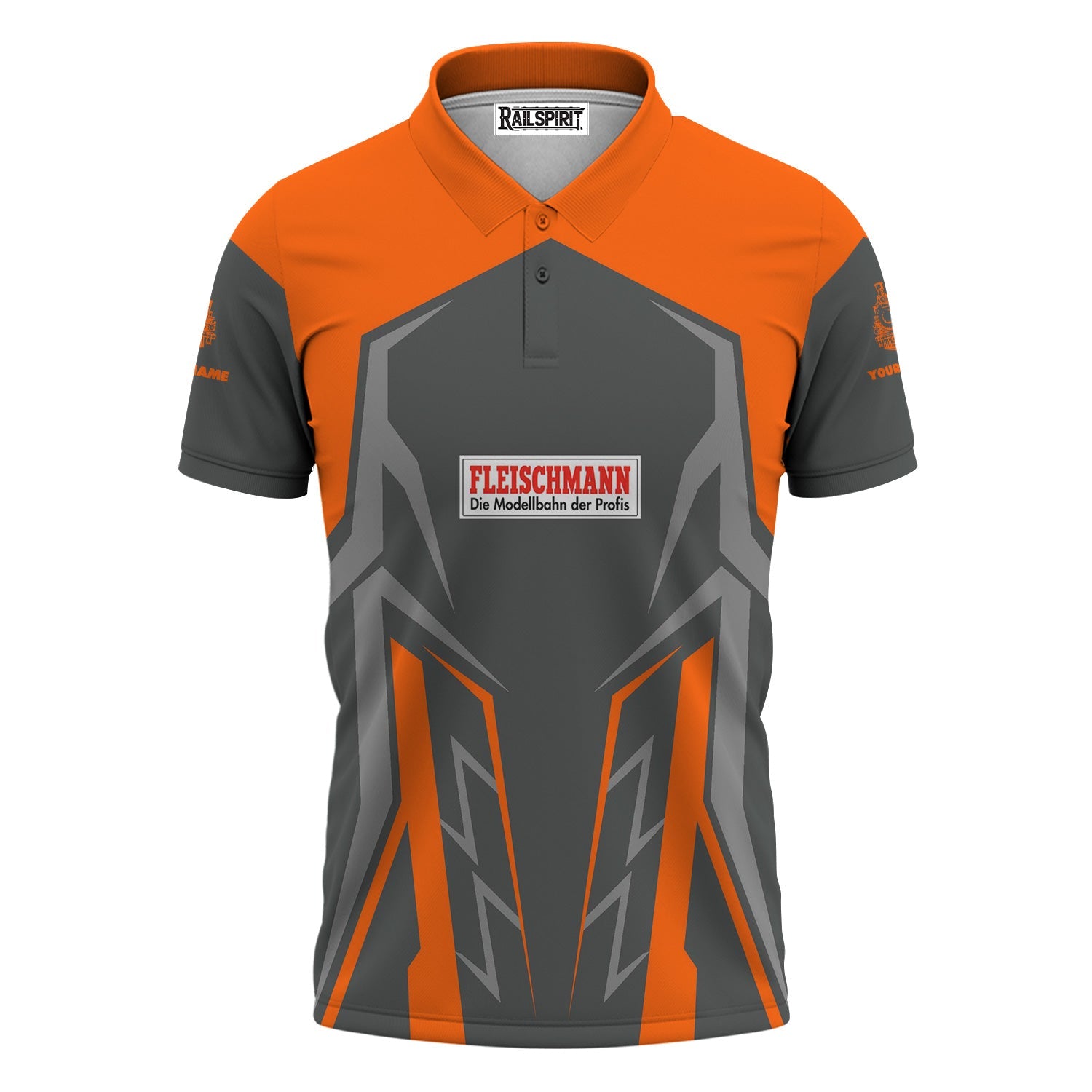 Railspirit Personalized Fleischmann And Western Railroad Polo Shirt Futuristic Design with Custom Job Train Shirt