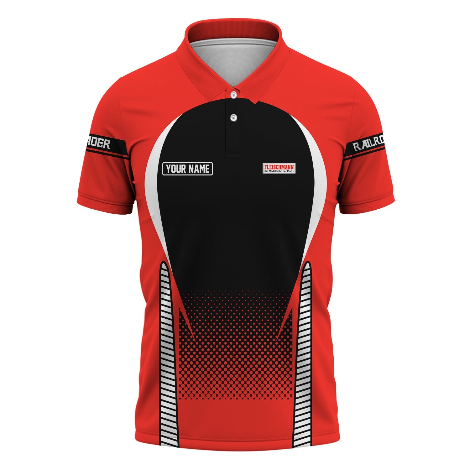 Railspirit Personalized Fleischmann And Western Railroad Polo Shirt Stress Is Caused By Not Having Enough Trains Shirt All Over Print