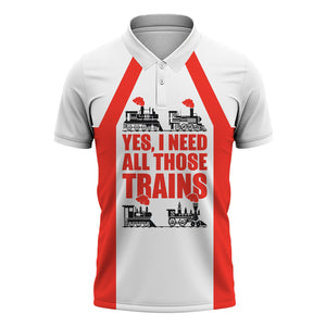 Railspirit Custom Name Fleischmann And Western Railroad Polo Shirt Yes I Need All Those Train Printed Shirt