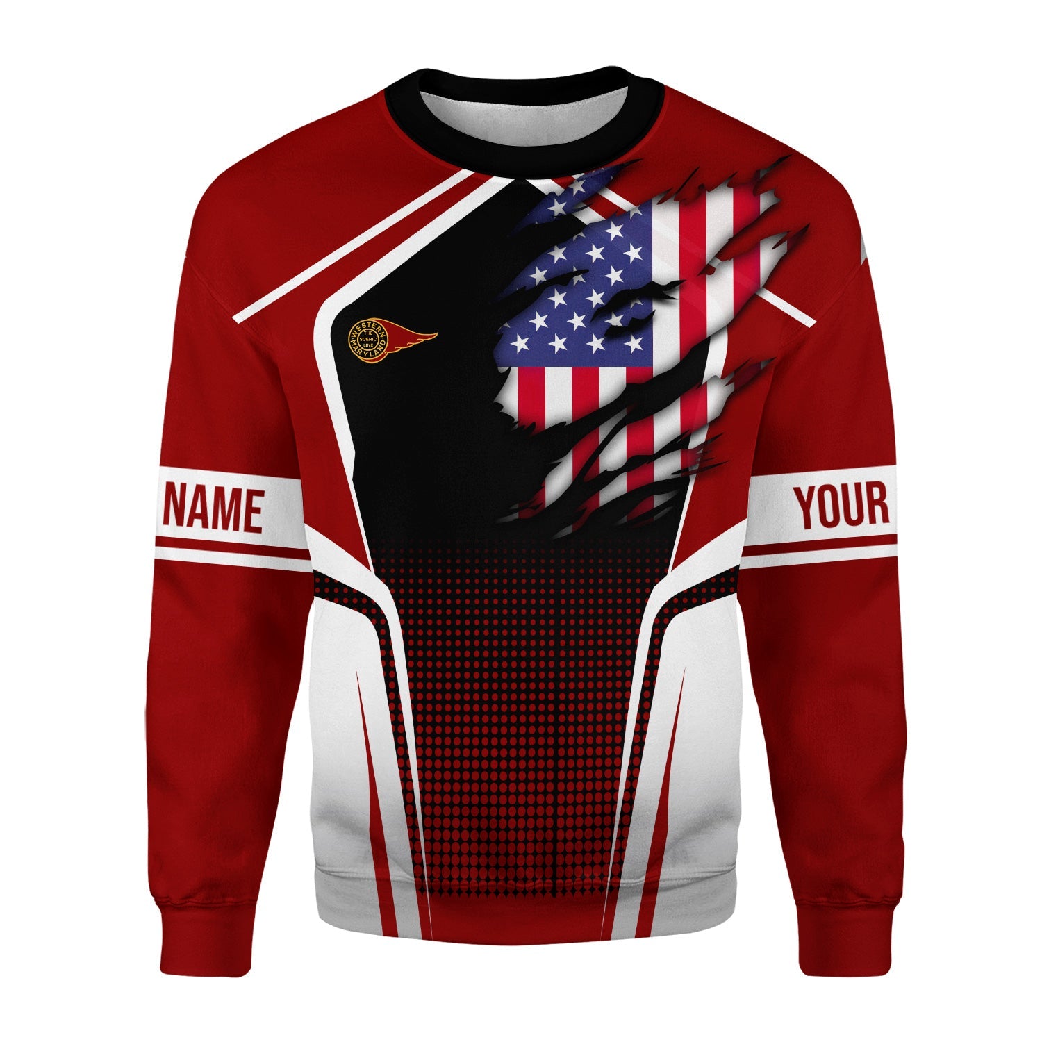 Railspirit Personalized Western Maryland Railway Sweatshirt American Eagle Vintage Train Shirt