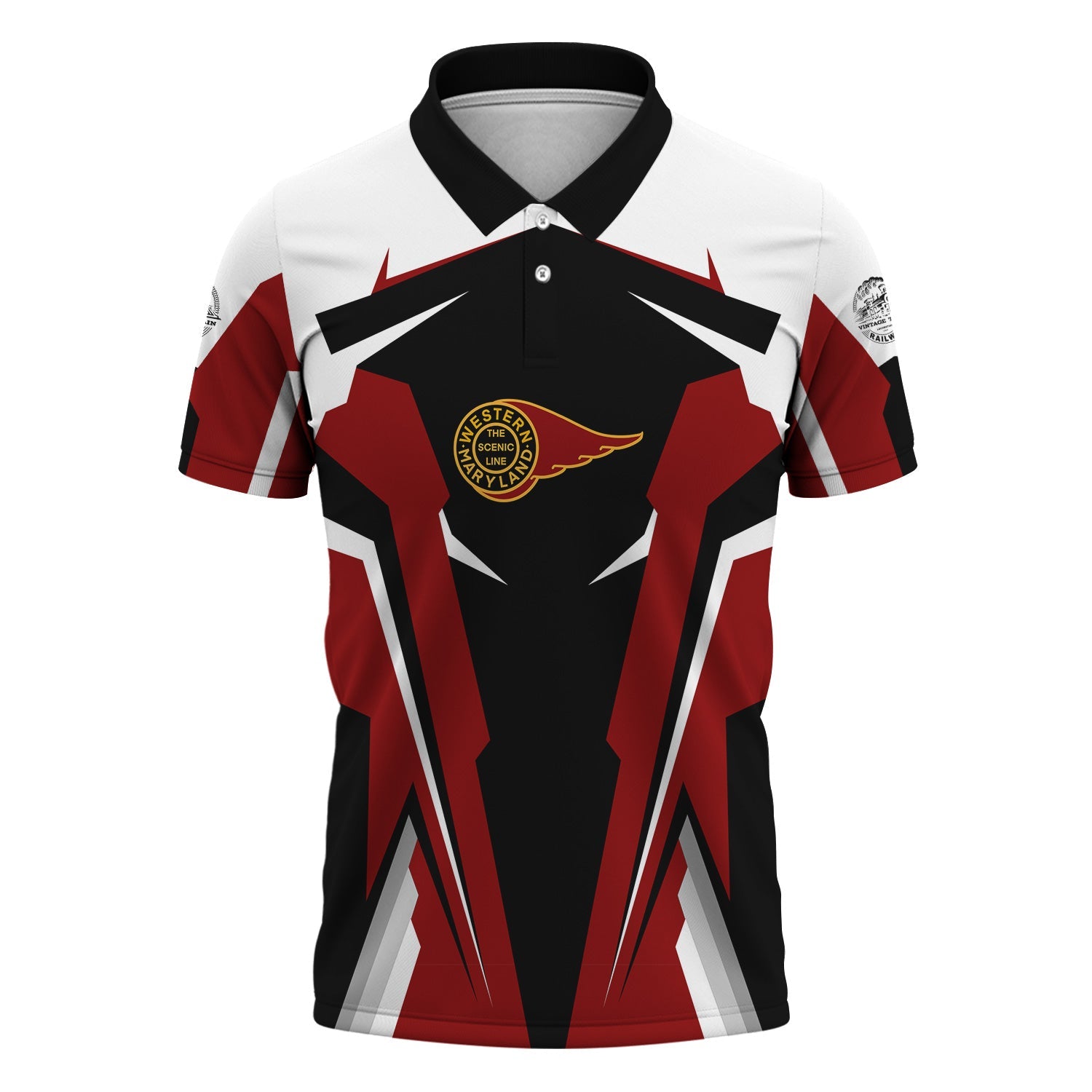 Railspirit Personalized Western Maryland Railway Polo Shirt Strong Line Style Train Unisex Shirt All Over Print