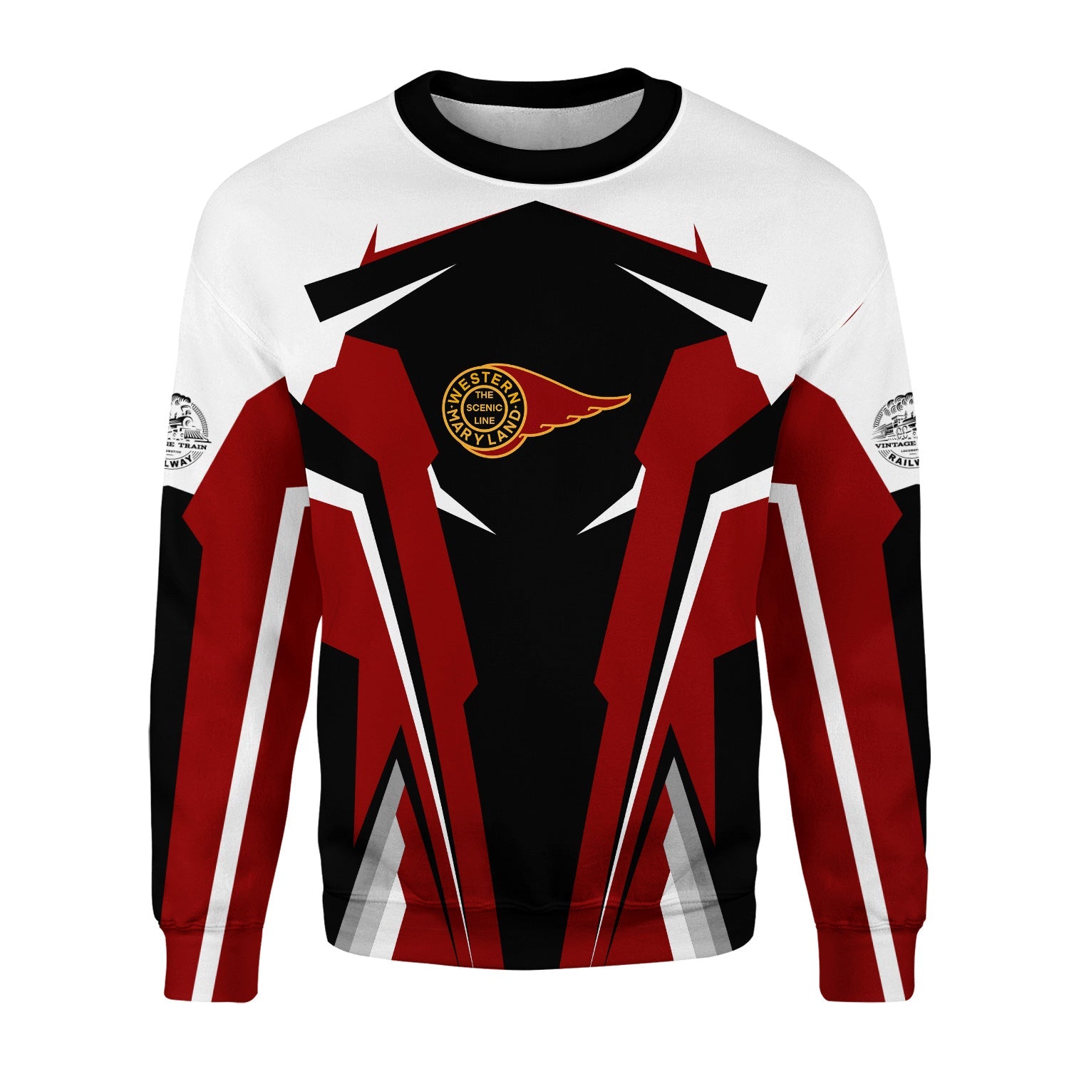 Railspirit Personalized Western Maryland Railway Sweatshirt Strong Line Style Train Unisex Shirt All Over Print