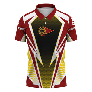 Railspirit Personalized Western Maryland Railway Polo Shirt Lightning Graphic Style Shirt Gift Idea For Train Lover