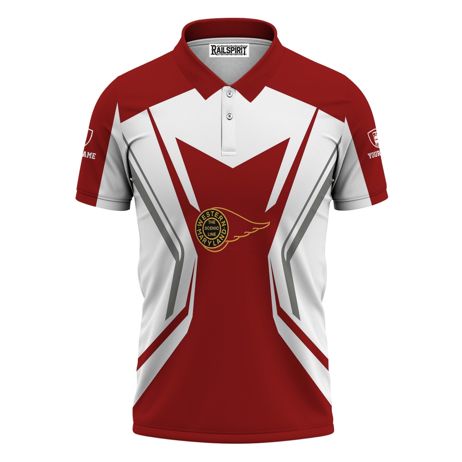 Railspirit Personalized Western Maryland Railway Polo Shirt Unique Style with Custom Job Train Shirt