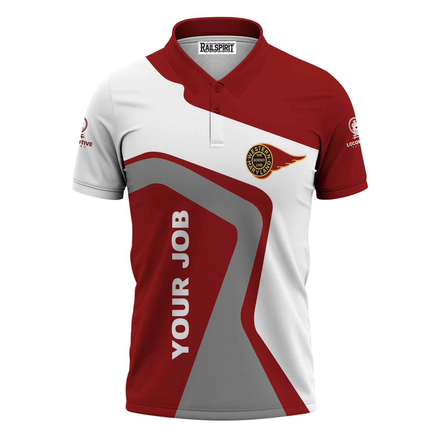 Railspirit Personalized Western Maryland Railway Polo Shirt Unique Design with Custom Job Position Train Shirt