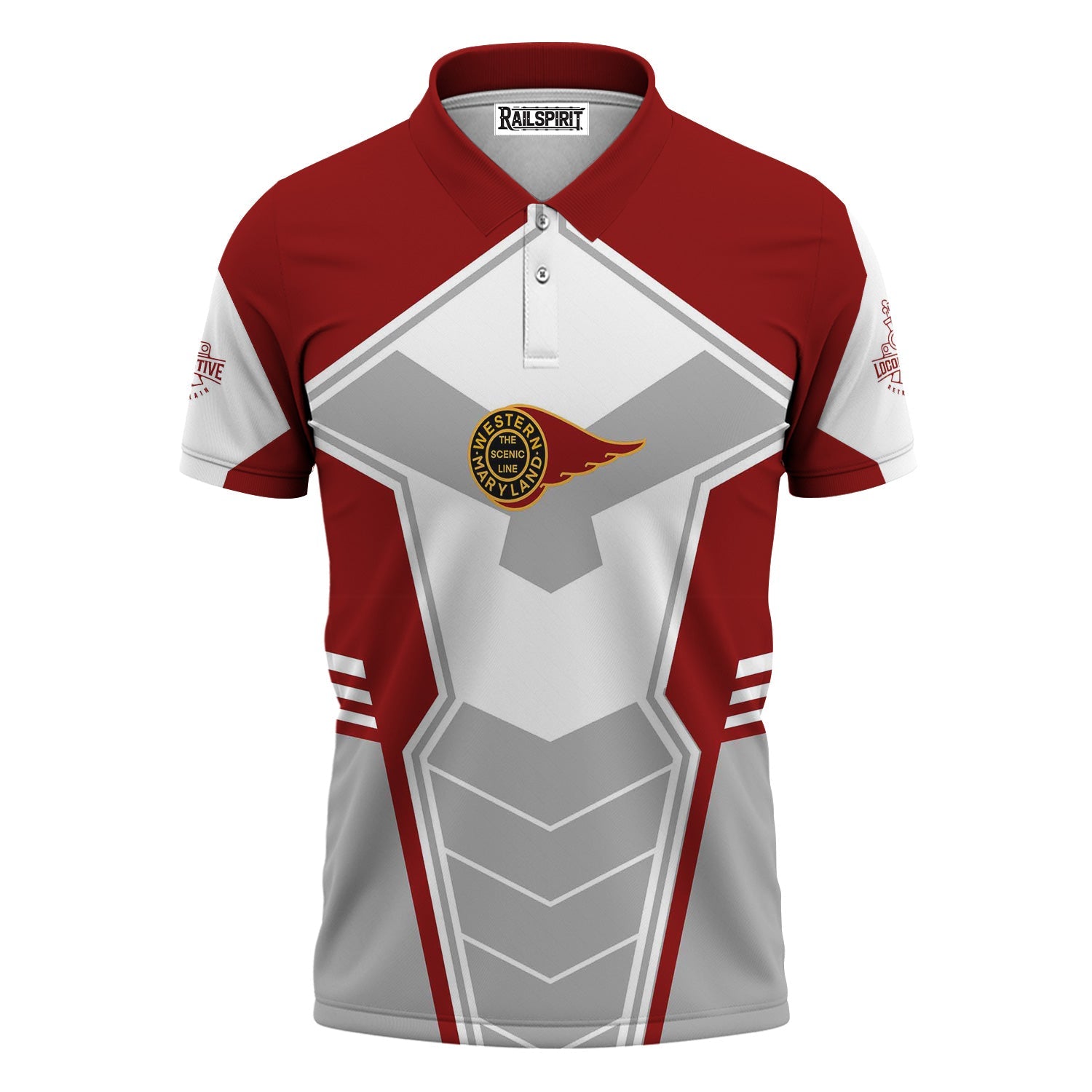 Railspirit Personalized Western Maryland Railway Polo Shirt Engine-Inspired Style Train Shirt for Railroad Fanatic