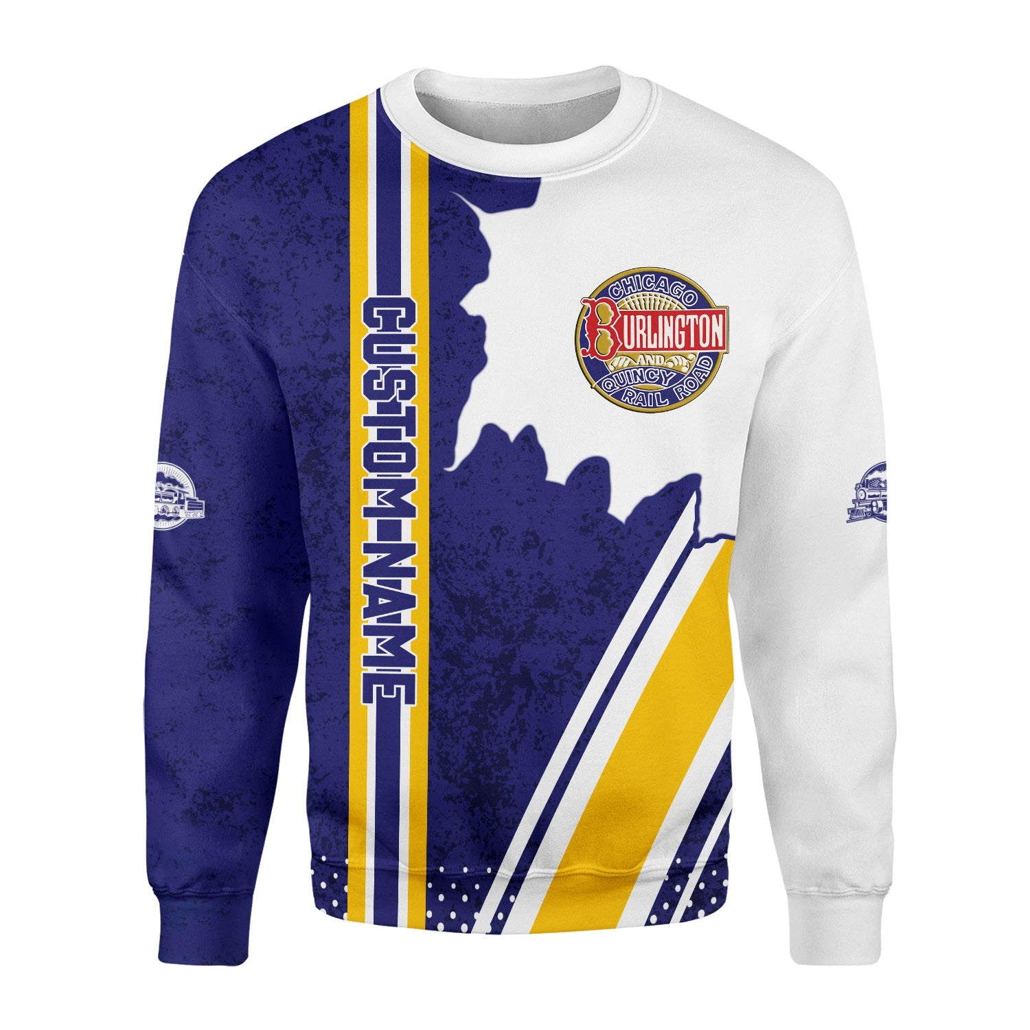 Railspirit Personalized Chicago, Burlington and Quincy Railroad Sweatshirt All Over Printed Unisex Shirt