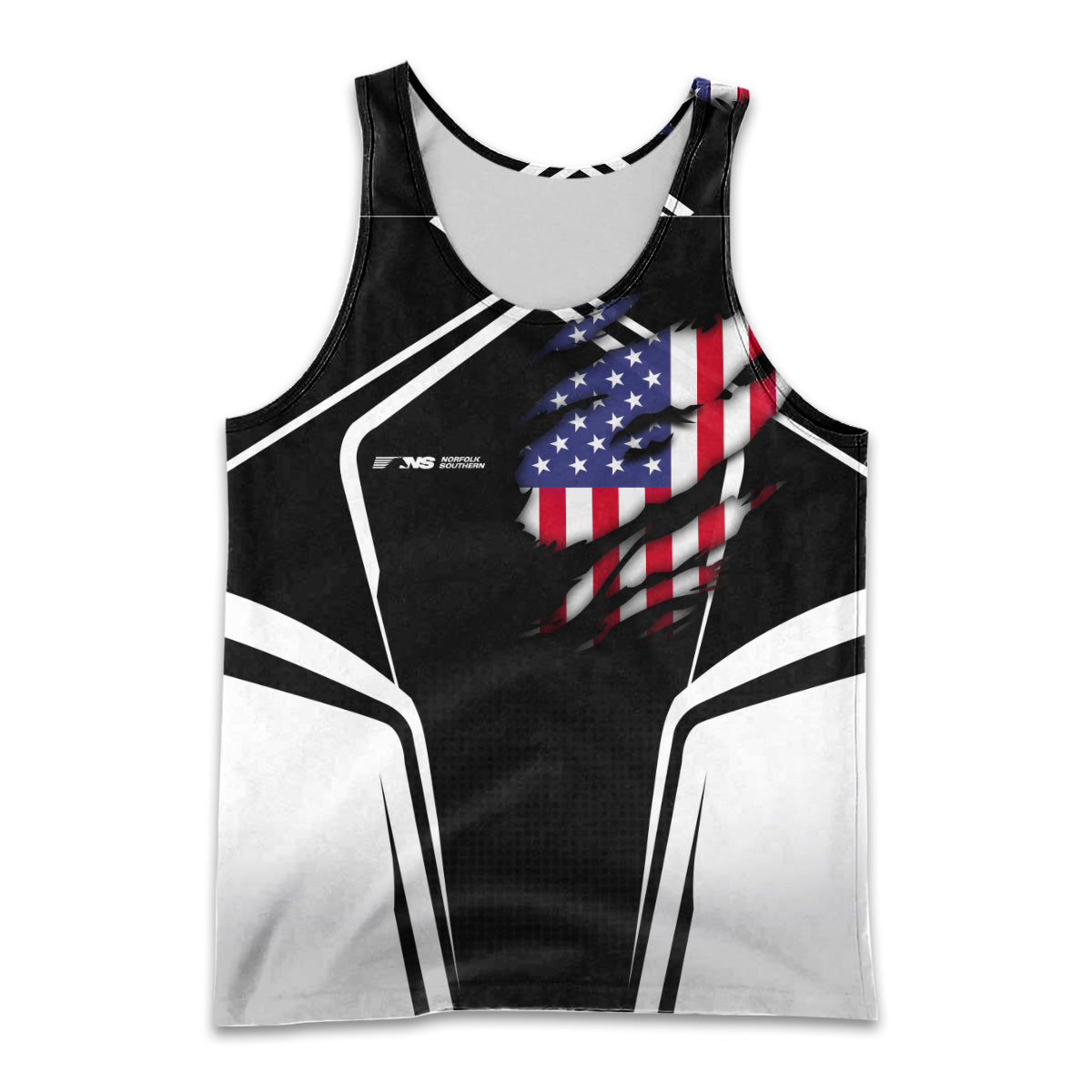 Railspirit Personalized Norfolk Southern Railway Men Tank Top American Eagle Vintage Train Shirt