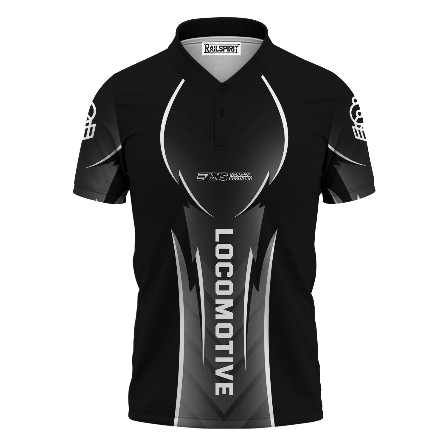 Railspirit Personalized Norfolk Southern Railway Polo Shirt Striking Line Style Train Shirt For Locomotive Lovers