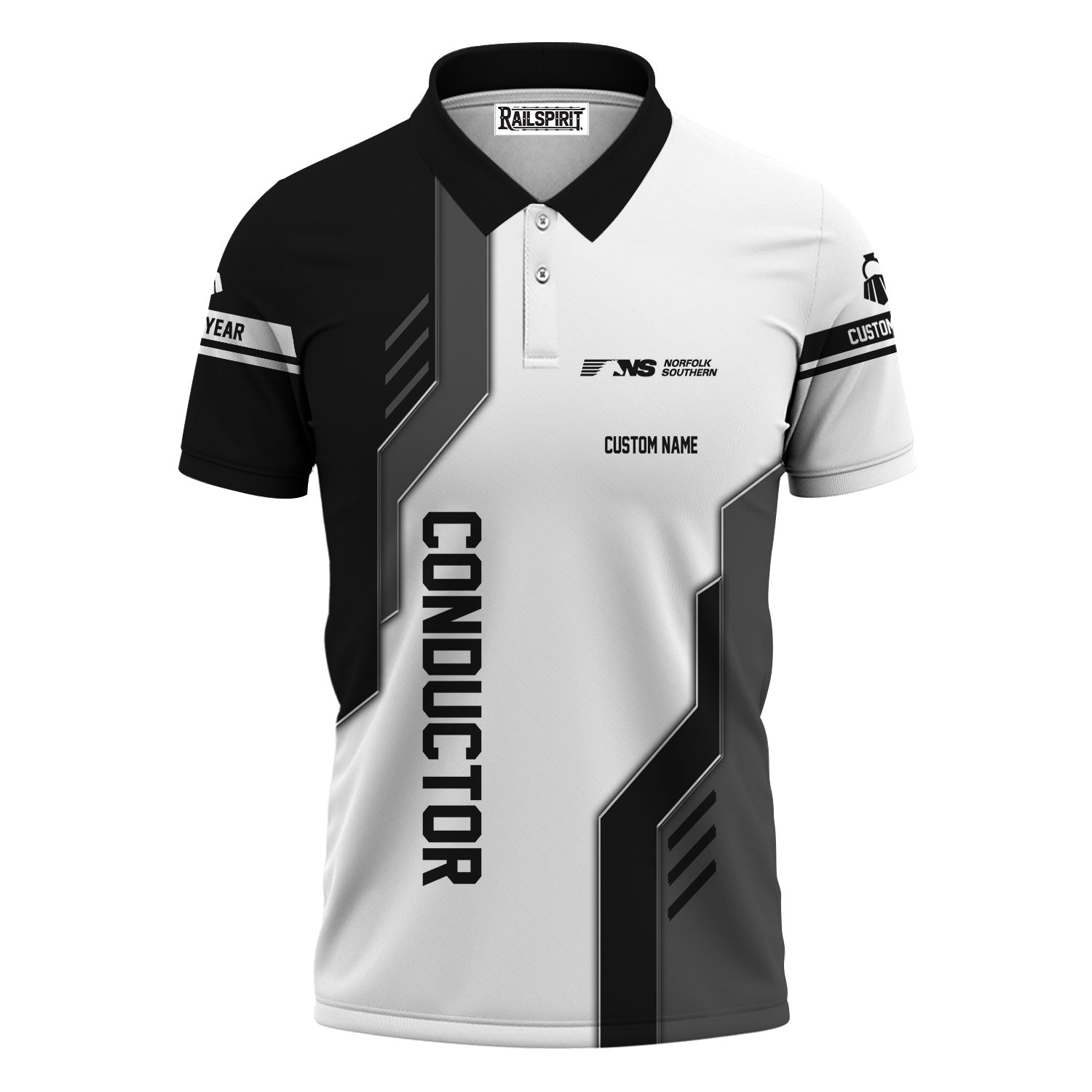 Railspirit Personalized Norfolk Southern Railway Polo Shirt Unique Railway Style with Custom Job Train Shirt