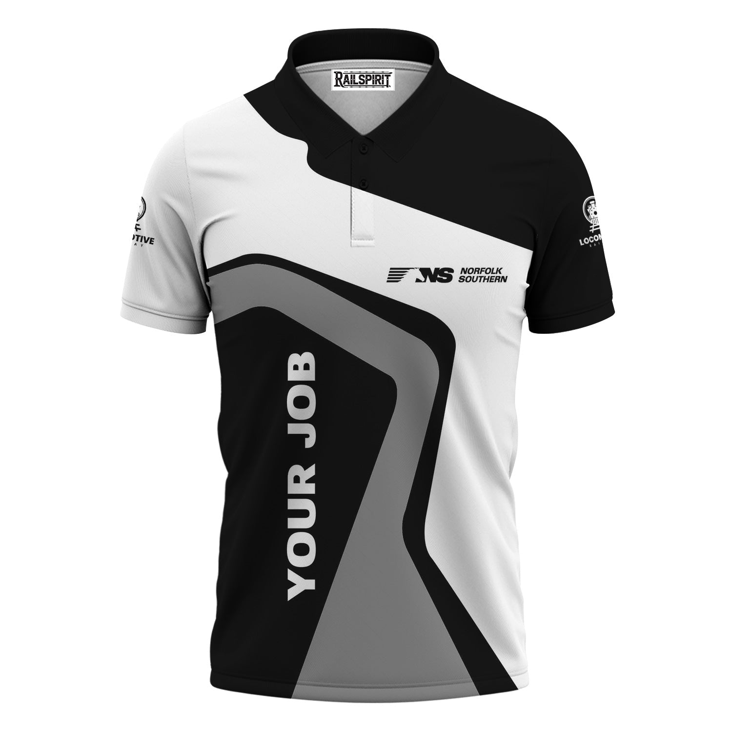 Railspirit Personalized Norfolk Southern Railway Polo Shirt Unique Design with Custom Job Position Train Shirt
