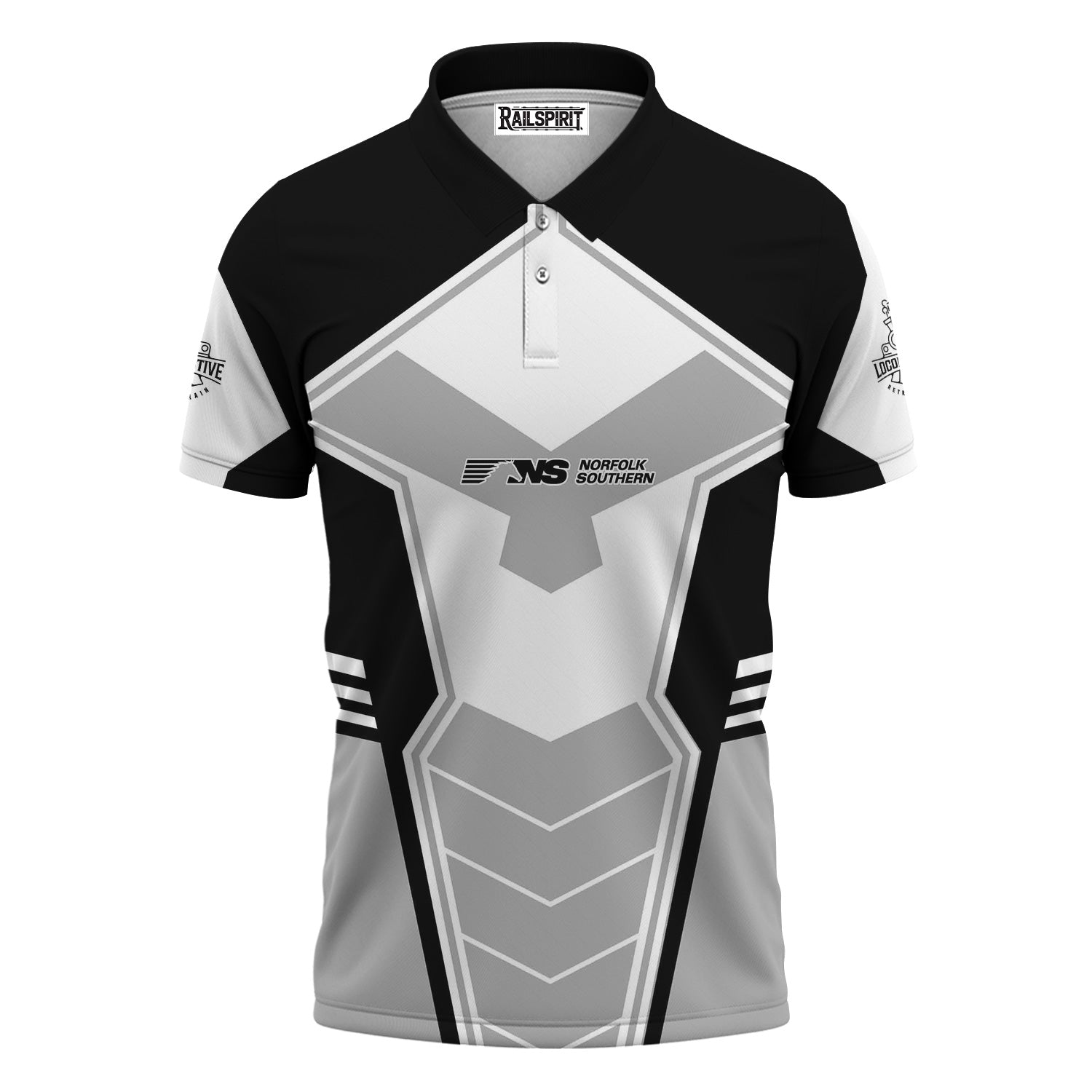 Railspirit Personalized Norfolk Southern Railway Polo Shirt Engine-Inspired Style Train Shirt for Railroad Fanatic
