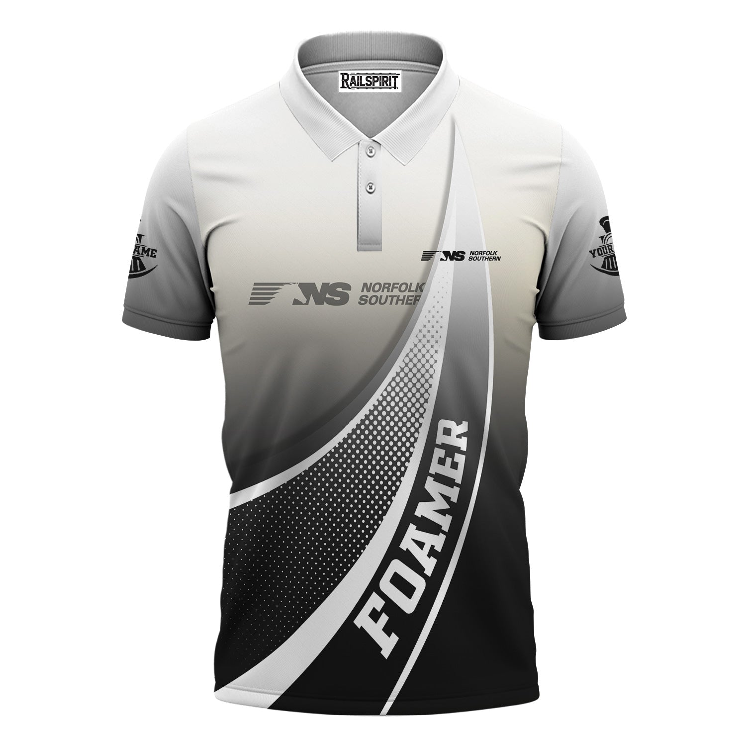 Railspirit Personalized Norfolk Southern Railway Polo Shirt Railway-Themed Style Shirt Gift Idea For Trainspotter