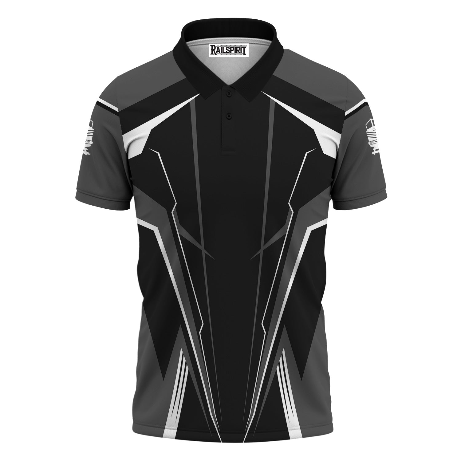 Railspirit Personalized Norfolk and Western Railway Polo Shirt Lightning-Edge Design N&W Train Shirt For Railroad Lovers