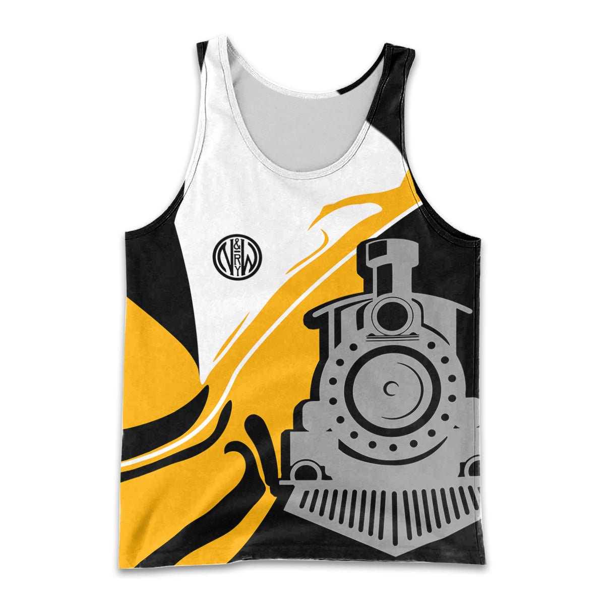 Railspirit Personalized Norfolk and Western Railway Men Tank Top Flame-Inspired Style N&W Shirt Gift Idea For Train Lovers