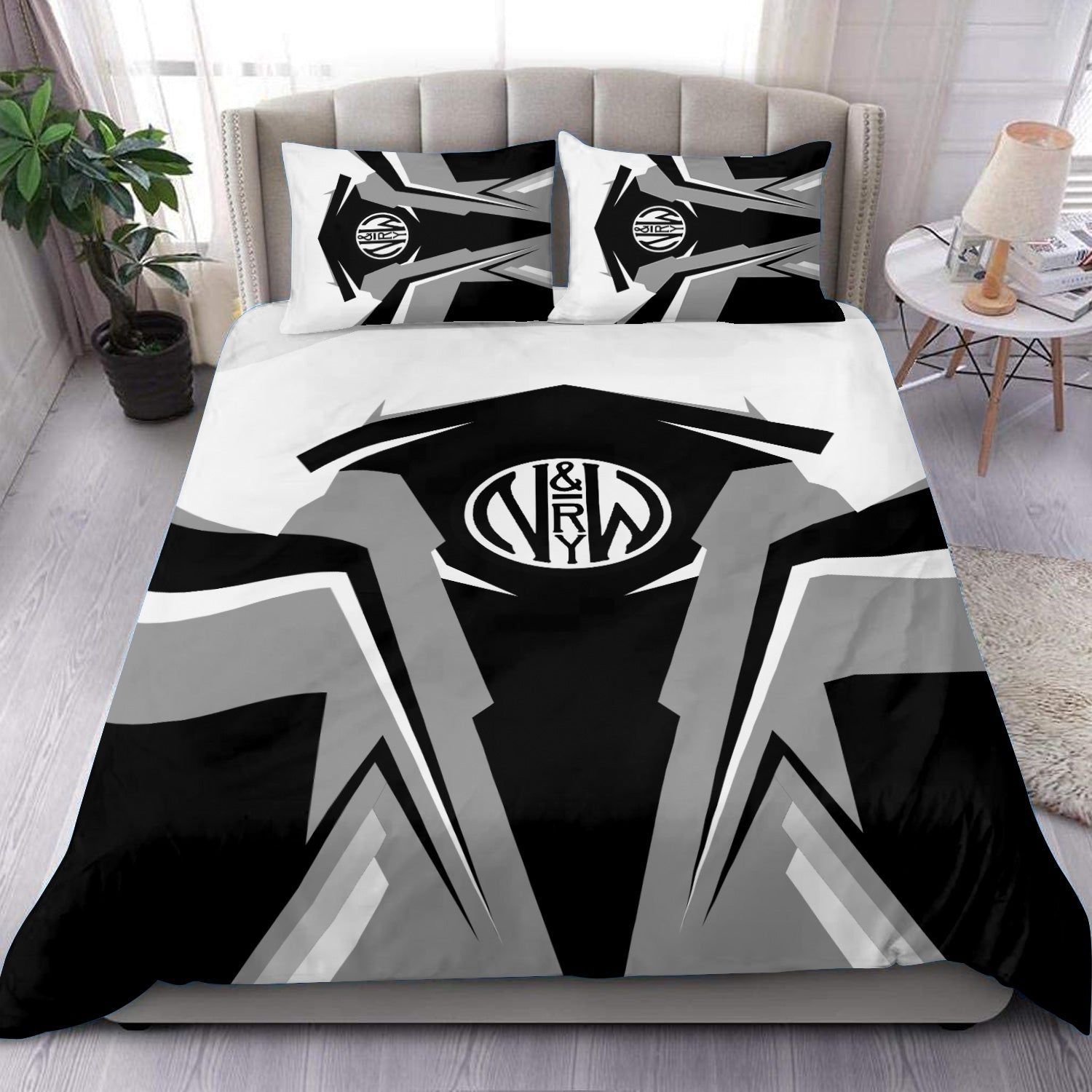 Railspirit Norfolk and Western Railway Bedding Set Strong Line Style N&W Bedding Set All Over Print