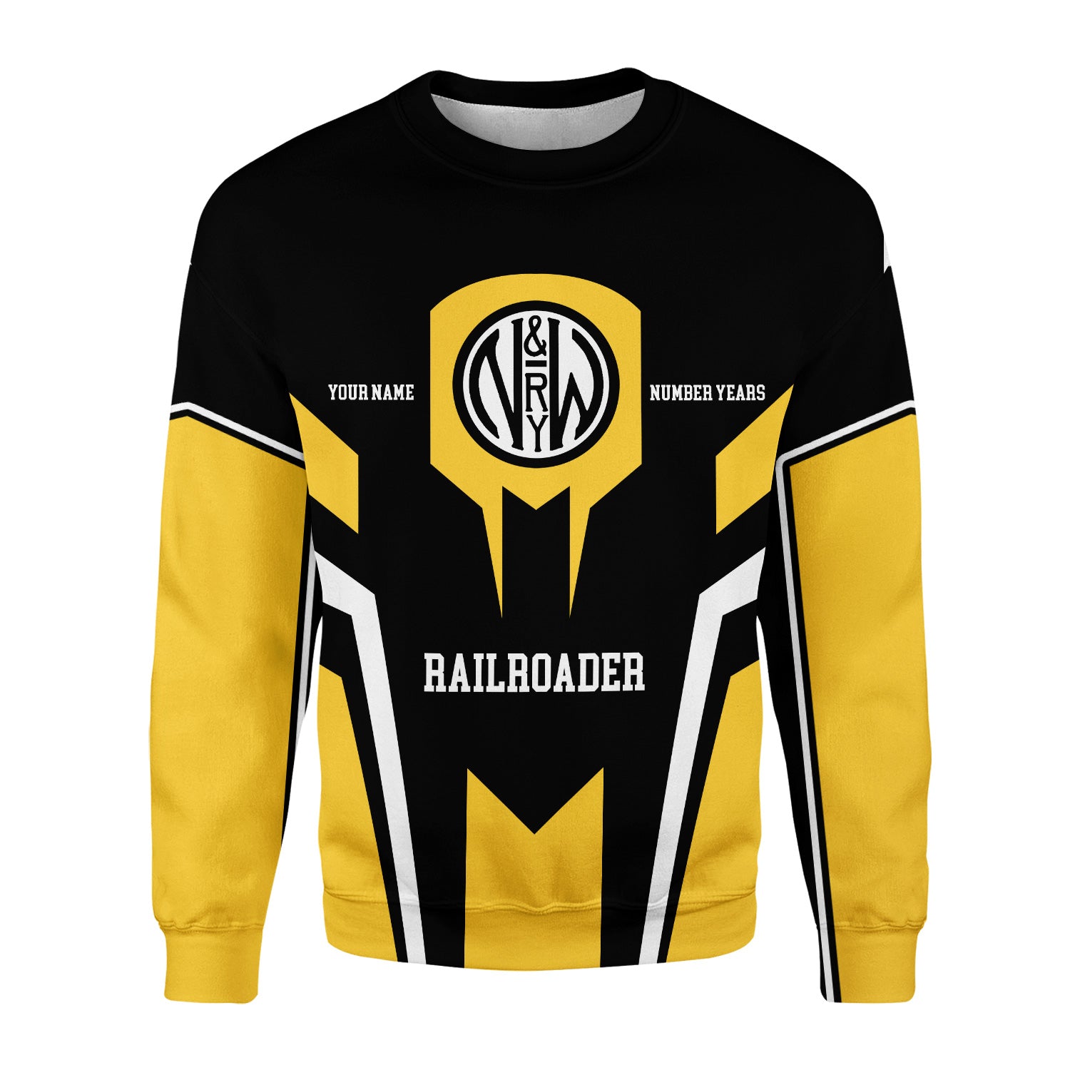 Railspirit Personalized Norfolk and Western Railway Sweatshirt Custom Year Railroader N&W Shirt Gift Idea For Train Lover
