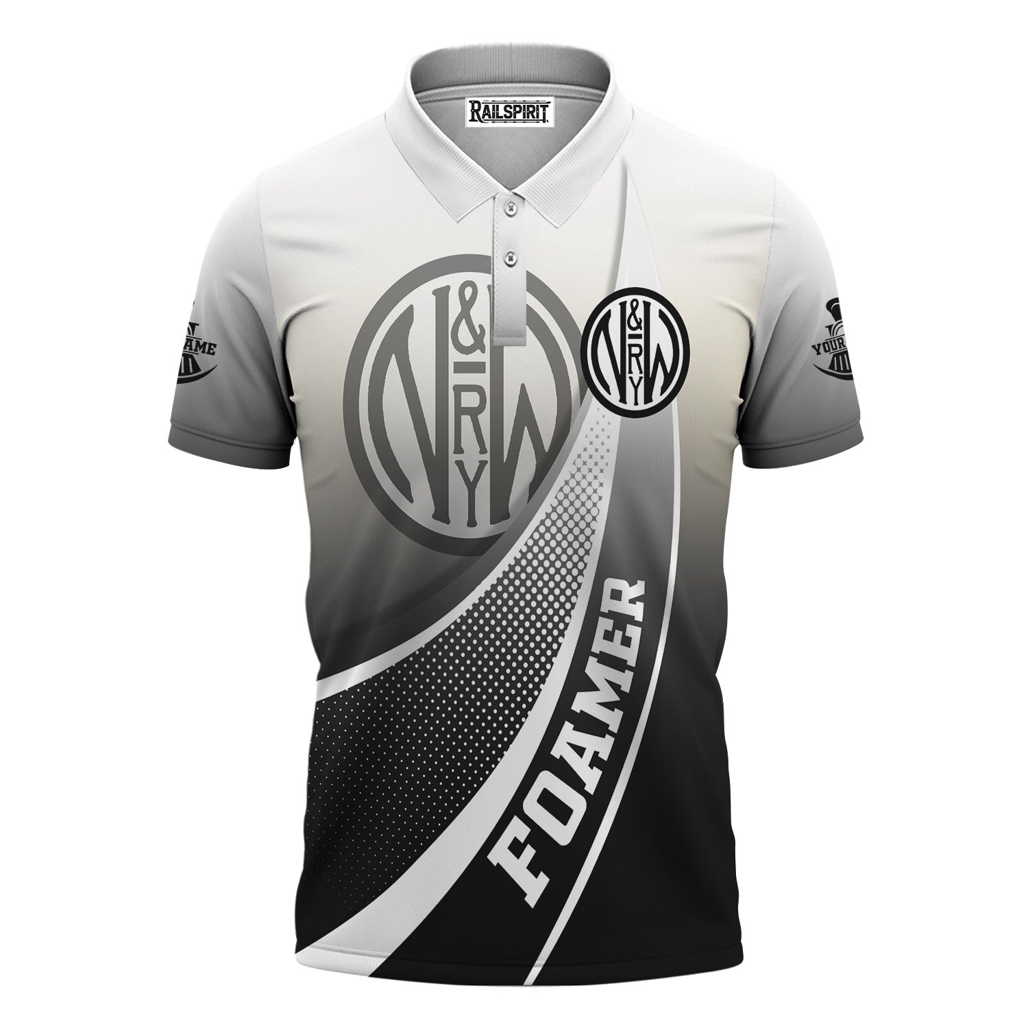 Railspirit Personalized Norfolk and Western Railway Polo Shirt Railway-Themed Style N&W Shirt Gift Idea For Trainspotter