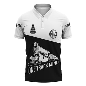 Railspirit Personalized Norfolk and Western Railway Polo Shirt One Track Mind Unisex Train Shirt Gift Idea For Train Lover