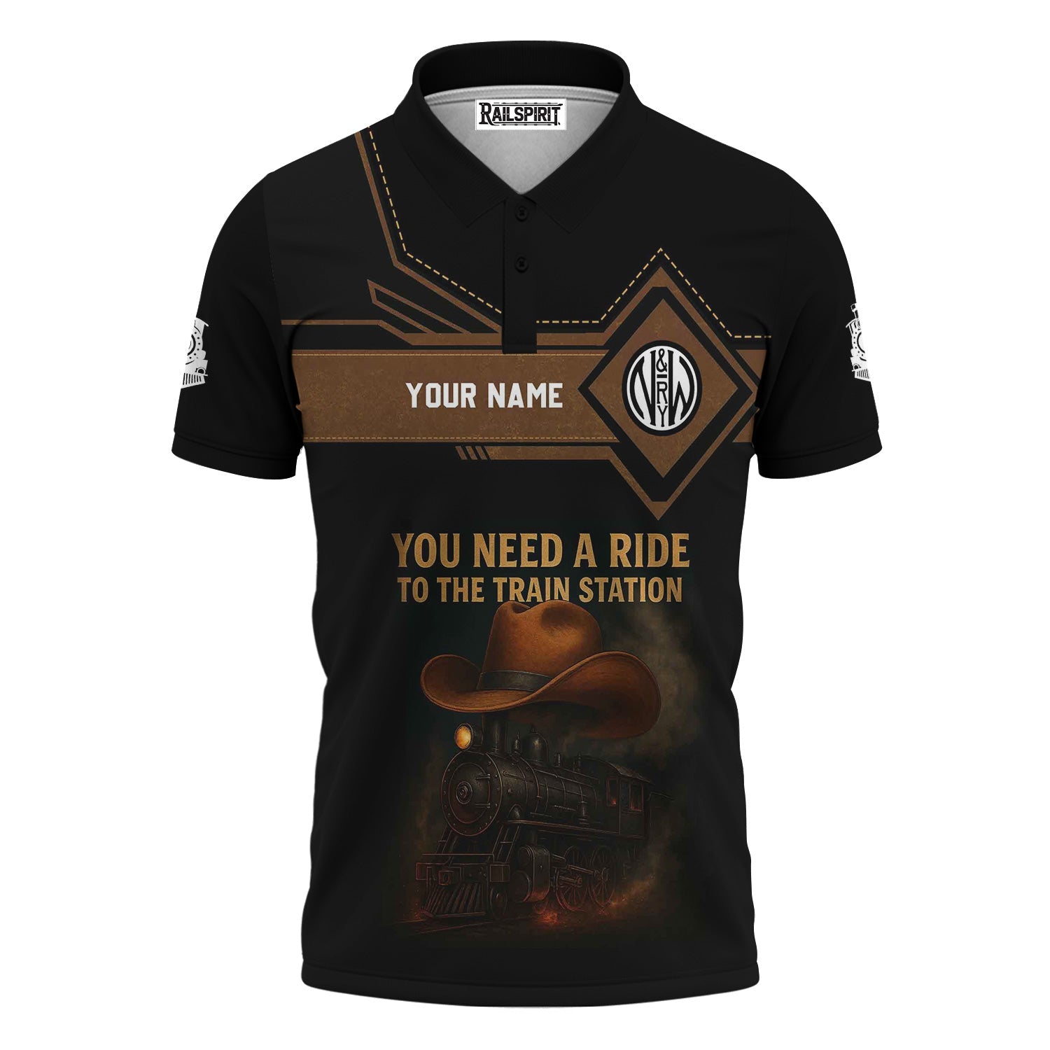 Railspirit Personalized Norfolk and Western Railway Polo Shirt You Need A Ride To The Train Station N&W Shirt For Train Lovers