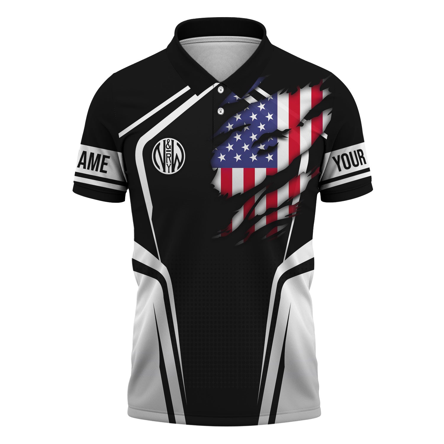 Railspirit Personalized Norfolk and Western Railway Polo Shirt American Eagle Vintage Train N&W Shirt