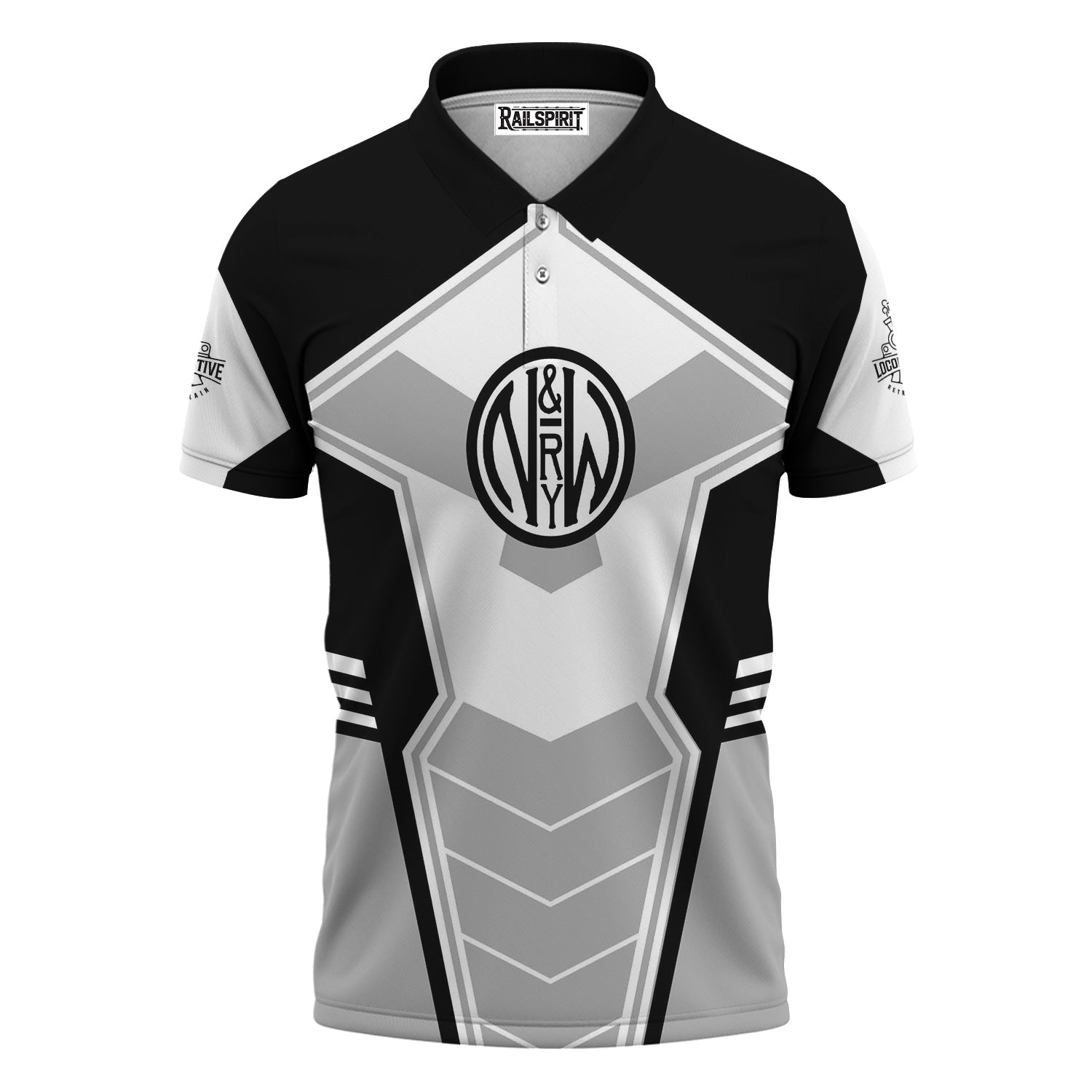Railspirit Personalized Norfolk and Western Railway Polo Shirt Engine-Inspired Style N&W Train Shirt for Railroad Fanatic