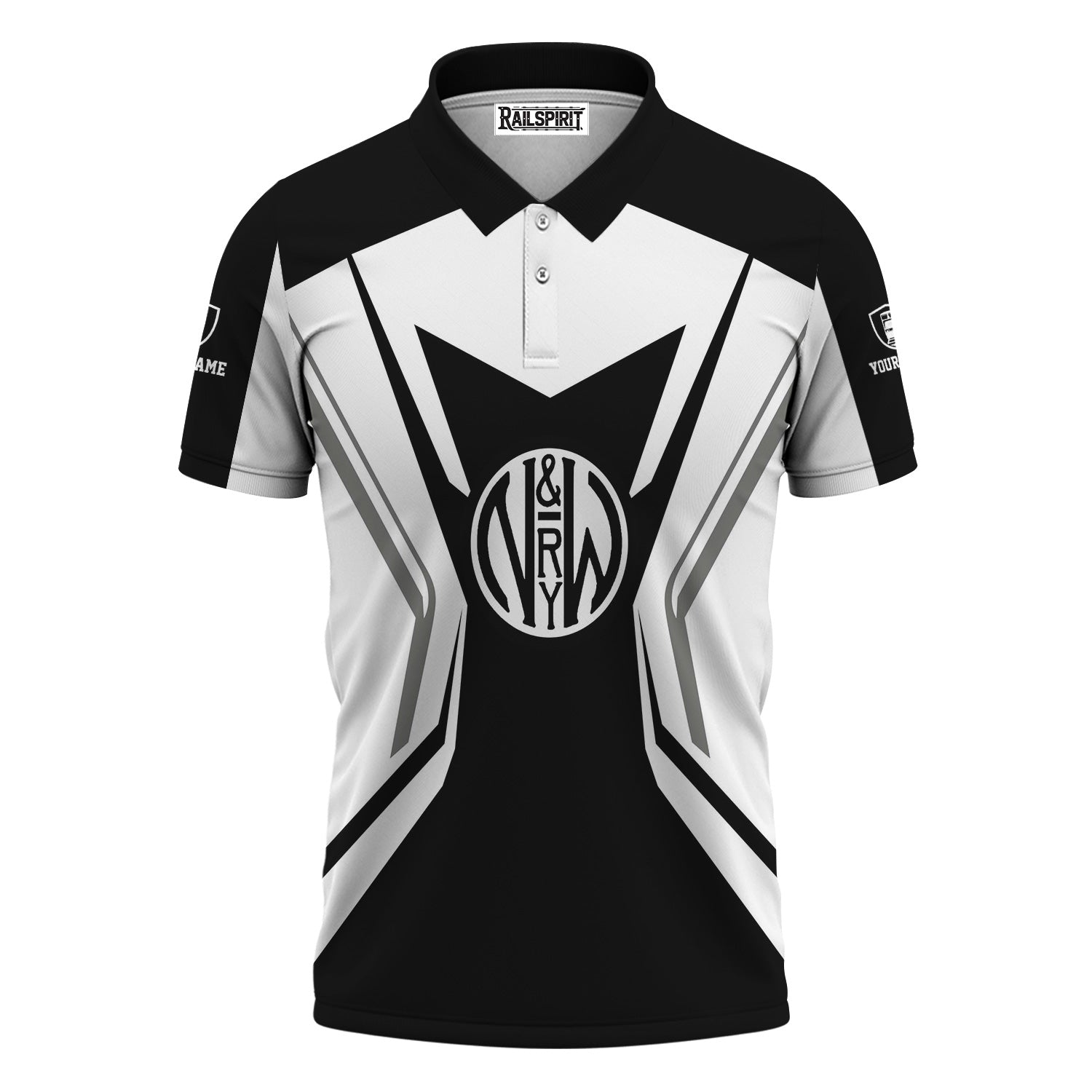Railspirit Personalized Norfolk and Western Railway Polo Shirt Unique Style with Custom Job N&W Train Shirt
