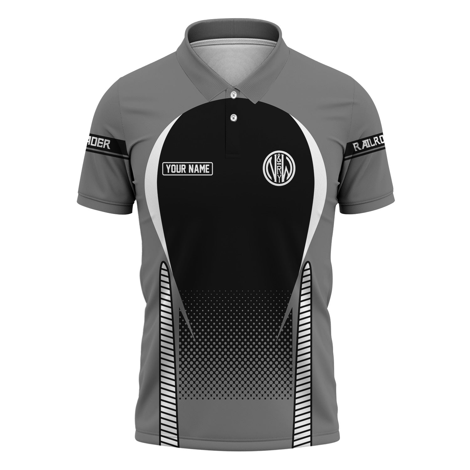 Railspirit Personalized Norfolk and Western Railway Polo Shirt Stress Is Caused By Not Having Enough Trains N&W Shirt All Over Print