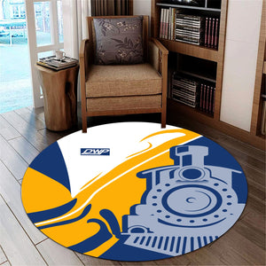 Railspirit Duluth, Winnipeg and Pacific Railway Round Mat Flame-Inspired Style Mat Gift Idea For Train Lovers