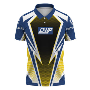 Railspirit Personalized Duluth, Winnipeg and Pacific Railway Polo Shirt Lightning Graphic Style Shirt Gift Idea For Train Lover