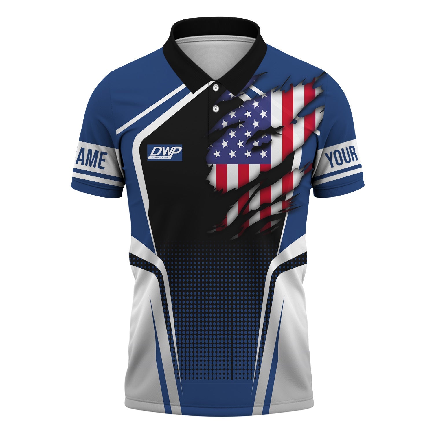 Railspirit Personalized Duluth, Winnipeg and Pacific Railway Polo Shirt American Eagle Vintage Train Shirt