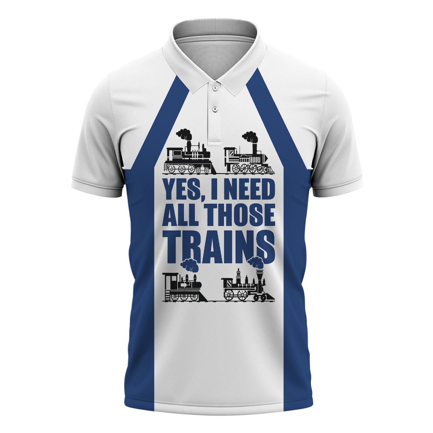 Railspirit Custom Name Duluth, Winnipeg and Pacific Railway Polo Shirt Yes I Need All Those Train Printed Shirt