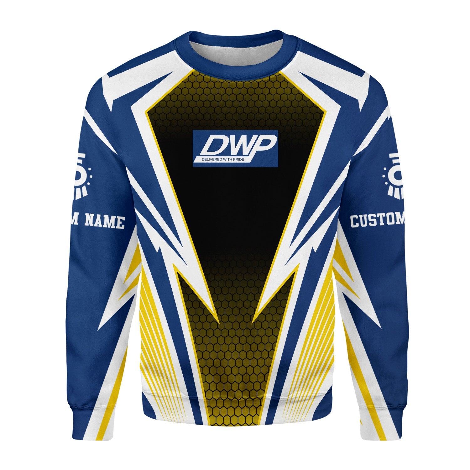 Railspirit Personalized Duluth, Winnipeg and Pacific Railway Sweatshirt Lightning Graphic Style Shirt Gift Idea For Train Lover