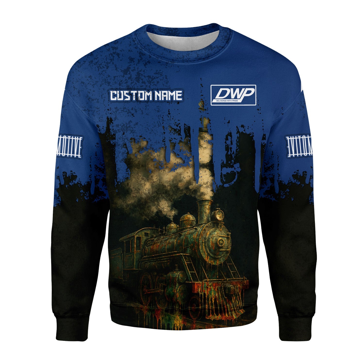 Railspirit Personalized Duluth, Winnipeg and Pacific Railway Sweatshirt Vintage Train Art Style Shirt For Locomotive Fans