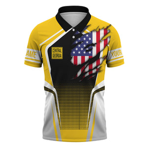 Railspirit Personalized Central of Georgia Railway Polo Shirt American Eagle Vintage Train Shirt