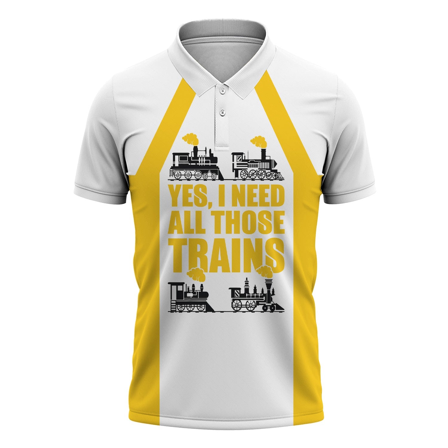 Railspirit Custom Name Central of Georgia Railway Polo Shirt Yes I Need All Those Train Printed Shirt