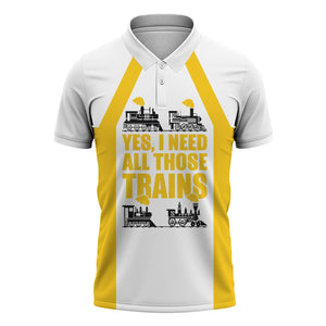 Railspirit Custom Name Central of Georgia Railway Polo Shirt Yes I Need All Those Train Printed Shirt