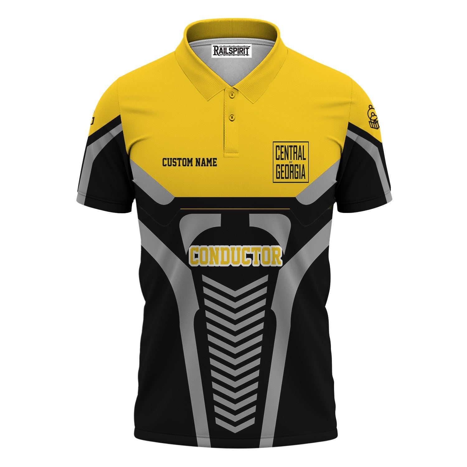 Railspirit Personalized Central of Georgia Railway Polo Shirt Track-Inspired with Custom Job Position Train Shirt