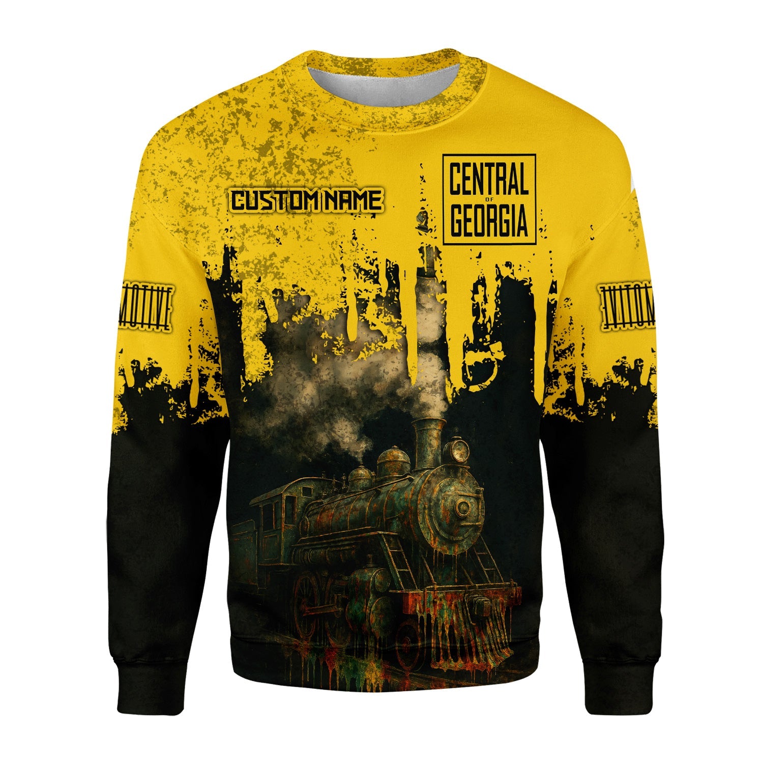 Railspirit Personalized Central of Georgia Railway Sweatshirt Vintage Train Art Style Shirt For Locomotive Fans