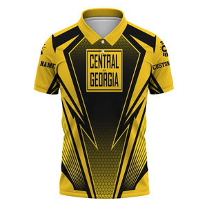 Railspirit Personalized Central of Georgia Railway Polo Shirt Lightning Graphic Style Shirt Gift Idea For Train Lover