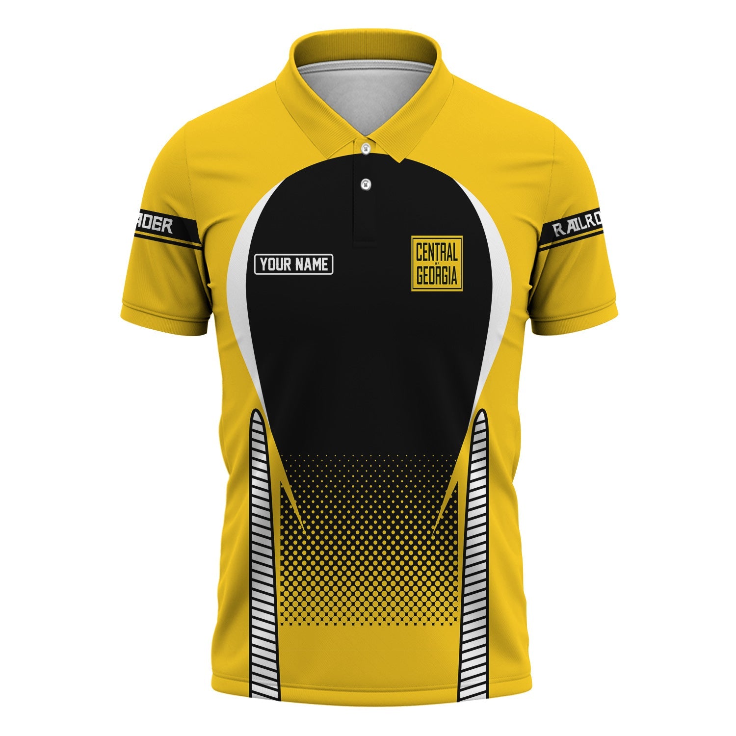 Railspirit Personalized Central of Georgia Railway Polo Shirt Stress Is Caused By Not Having Enough Trains Shirt All Over Print