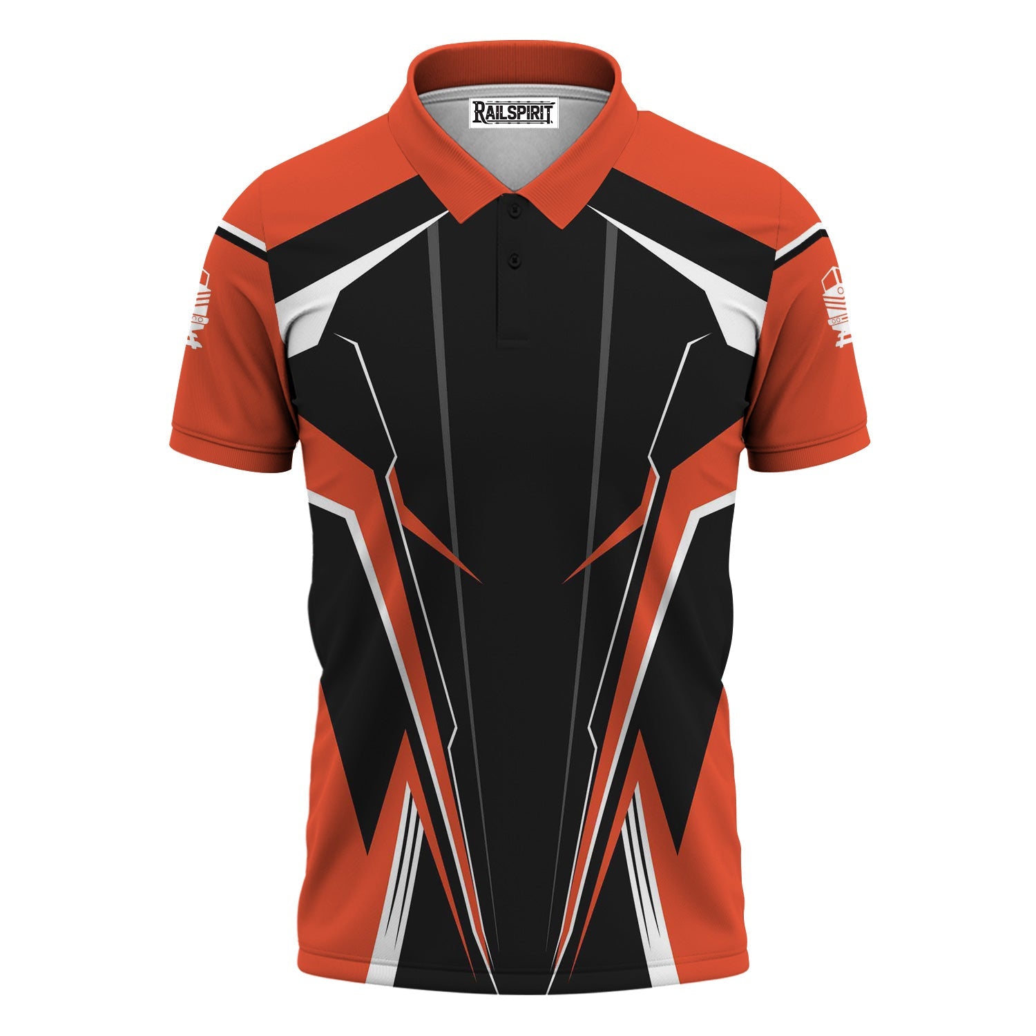 Railspirit Personalized Texas and Pacific Railway Polo Shirt Lightning-Edge Design Train Shirt For Railroad Lovers