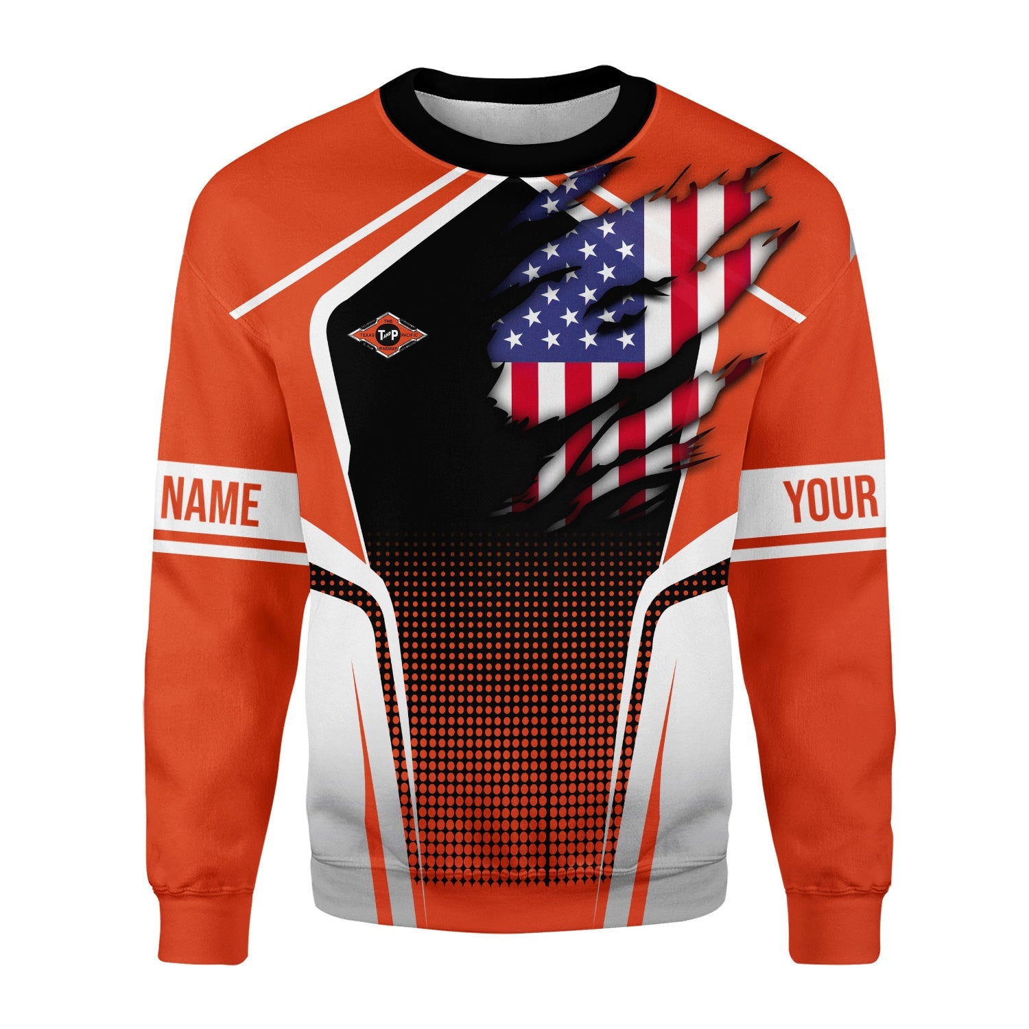 Railspirit Personalized Texas and Pacific Railway Sweatshirt American Eagle Vintage Train Shirt