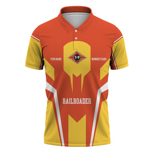 Railspirit Personalized Texas and Pacific Railway Polo Shirt Custom Year Railroader Shirt Gift Idea For Train Lover