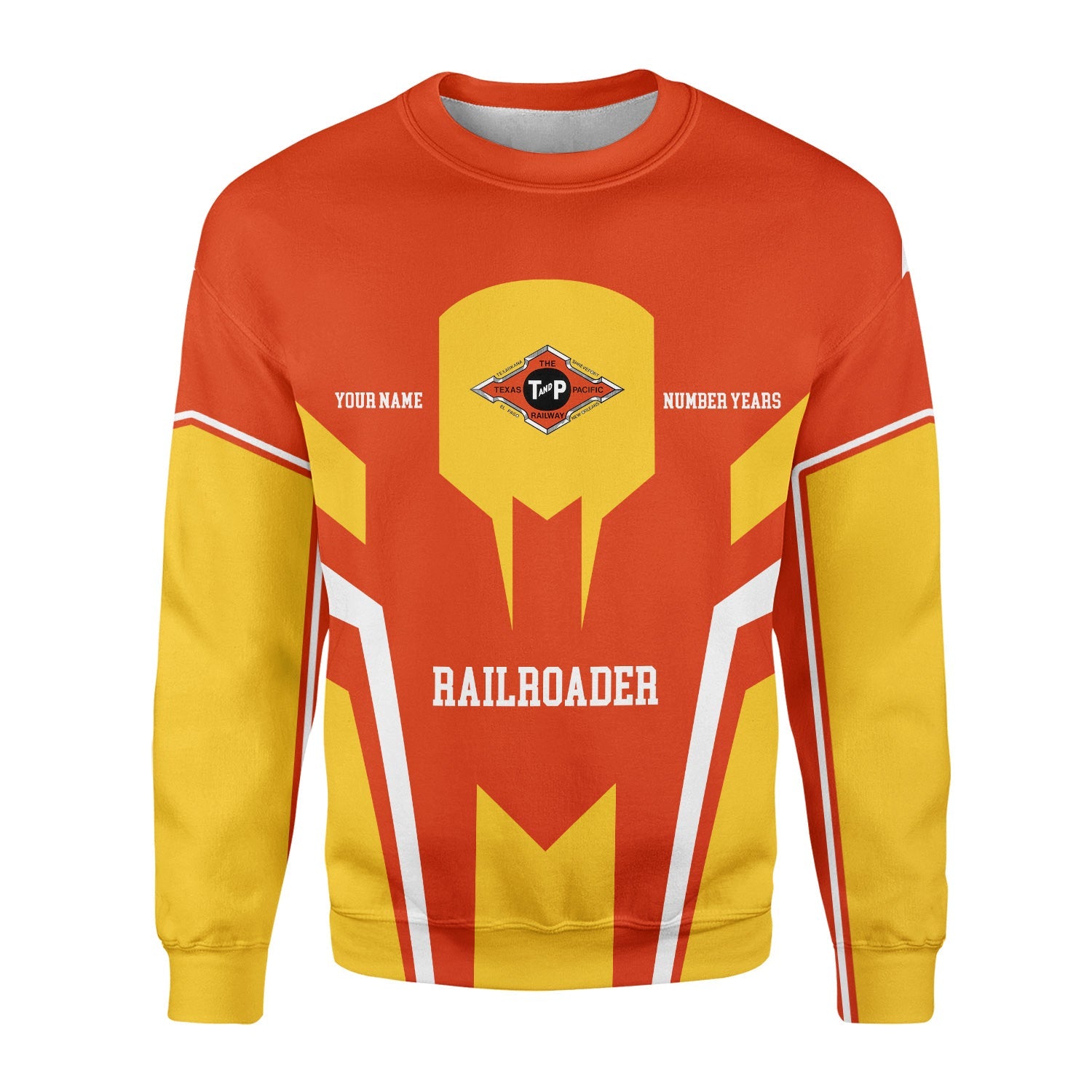 Railspirit Personalized Texas and Pacific Railway Sweatshirt Custom Year Railroader Shirt Gift Idea For Train Lover
