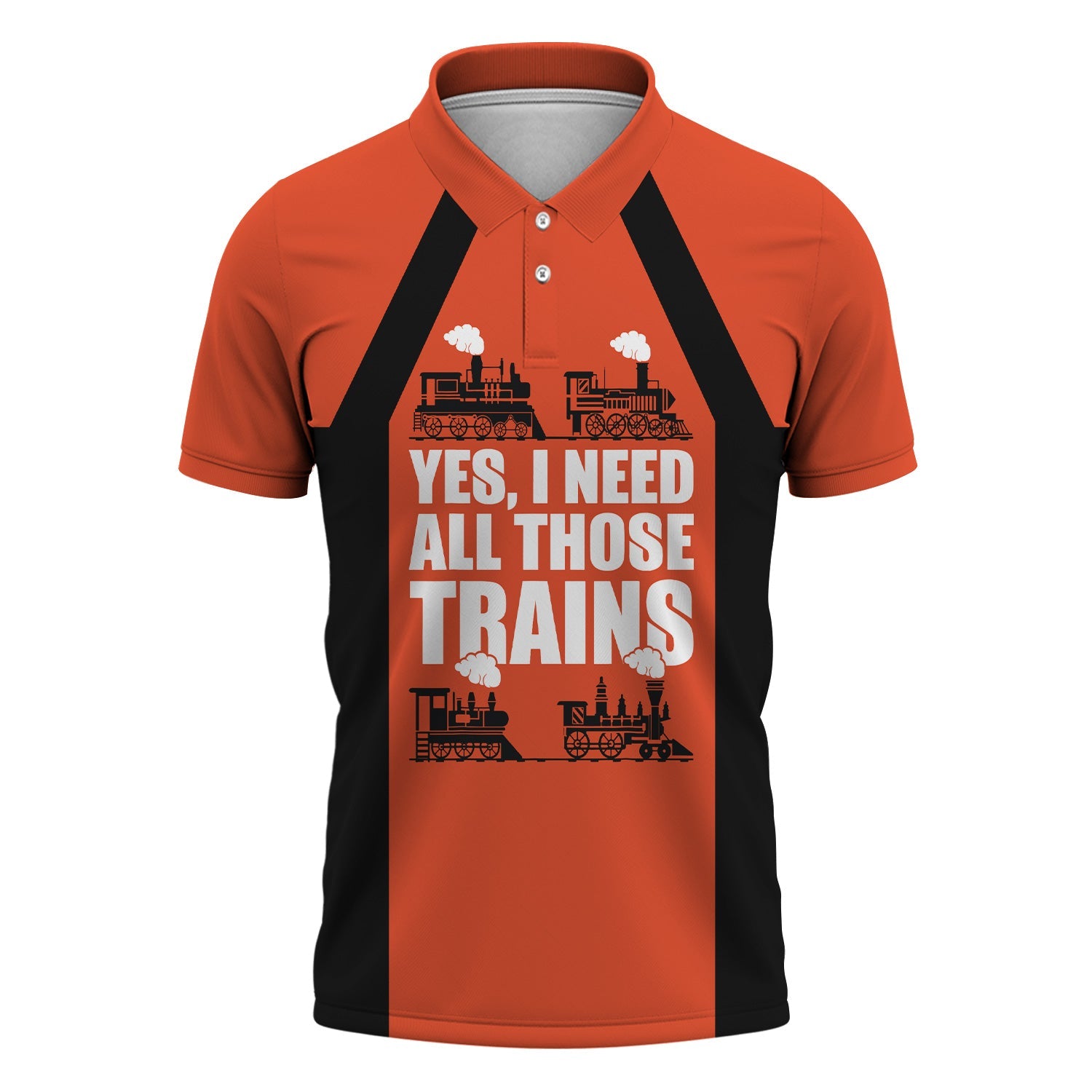 Railspirit Custom Name Texas and Pacific Railway Polo Shirt Yes I Need All Those Train Printed Shirt
