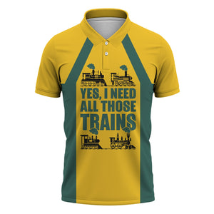 Railspirit Custom Name Southern Railway U.S Polo Shirt Yes I Need All Those Train SOU Printed Shirt