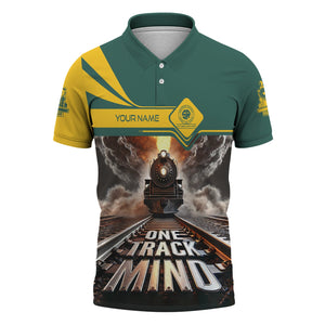 Railspirit Personalized Southern Railway U.S Polo Shirt One Track Mind SOU Train Printed Shirt