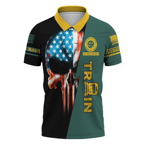 Railspirit Personalized Southern Railway U.S Polo Shirt Train Skull American Flag SOU Shirt All Over Print